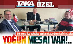 Trabzon’un Sürmene ilçe belediye başkanı Hüseyin Azizoğlu, TAKA Gazetesini ziyaret etti
