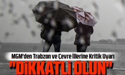 MGM'den Trabzon ve Çevre İllerine Kritik Uyarı: "Dikkatli Olun"