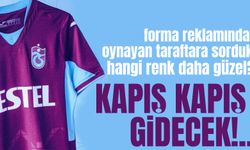 Trabzonspor’un forma reklamında oynayan taraftara sorduk, hangi renk daha güzel?