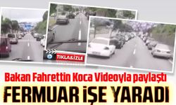 Sağlık Bakanı Fahrettin Koca, Zonguldak’ta bir kaza yerine giden itfaiye aracının önünü fermuar yöntemiyle açtı