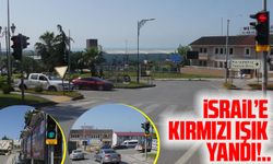 Trabzon'da Trafik Işıklarına "Katil İsrail ve Özgür Kudüs" Etiketleri Eklendi