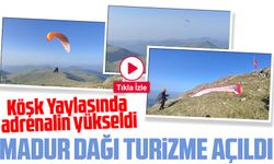 Trabzon'un Köşk Yaylasında Yamaç Paraşütü Atlayışları Başladı