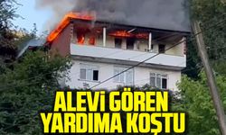 Akçaabat'ta Ev Yangını: Büyükşehir Belediyesi İtfaiye Ekipleri Müdahale Etti