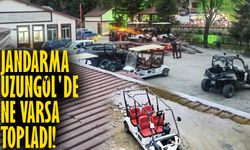 Uzungöl'de ATV ve Golf Araçlarına Yasak! Jandarma Araçları Topladı