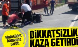 Trabzon’un Ortahisar İlçesi Aktoprak Mahallesinde Motosiklet Kazası