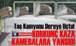 Rize'de Korkutan Kaza: Taş Kamyonu Dereye Uçtu!