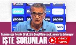 Trabzonspor Teknik Direktörü Şenol Güneş açıklamalarda bulunuyor