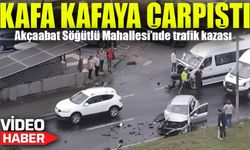 Akçaabat Söğütlü Mahallesi’nde Trafik Kazası: Minibüs ve Taksi Kafa Kafaya Çarpıştı!