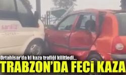 Trabzon’da Feci Kaza: Trafik Kilitlendi