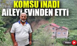 Heyelan Yolu Kapatınca Komşu İtiraz Etti, Bir Aile Evine Ulaşamıyor