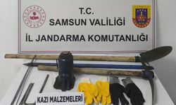 Samsun’da kaçak kazı yapan 3 kişi yakalandı