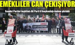 Saadet Partisi Teşkilatından AK Parti İl Binası Önünde Protesto: "Emekliler Can Çekişiyor"