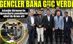 Başkan Azizoğlu, Sürmene’de Öğrencilere Kendi Eliyle Yemek İkram Etti!