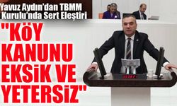 Yavuz Aydın’dan TBMM Genel Kurulu’nda Sert Eleştiri: "Köy Kanunu Eksik ve Yetersiz"