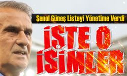 Şenol Güneş Listeyi Yönetime Verdi