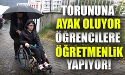 Torununa Ayak Oluyor, Öğrencilere Öğretmenlik Yapıyor!