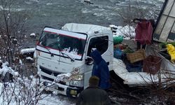 Artvin-Şavşat Yolunda Kaza: Meyve ve Sebze Yüklü Kamyon Dereye Yuvarlandı!