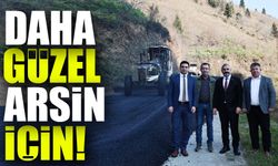 Arsin’de Yollar Yenileniyor, Gönüller Kazanılıyor: Asfalt Çalışmaları Tüm Hızıyla Sürüyor