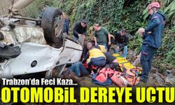 Trabzon’da Feci Kaza: Otomobil Dereye Uçtu, 2 Yaralı!