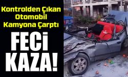 Akçaabat’ta Feci Kaza: Sebze Yüklü Kamyona Çarpan Otomobil Hurdaya Döndü!