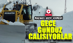 Macahel'de Kar Çilesi: Yol Açma Çalışmaları Gece Gündüz Sürüyor
