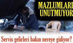 Gümüşhane'de otomobil servisinin gelirinin yarısı Gazze ve Lübnan'a gidiyor