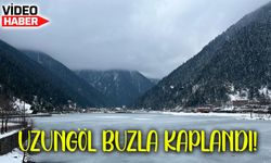 Uzungöl Buz Tuttu! Eşsiz Manzarasıyla Görenleri Büyüledi