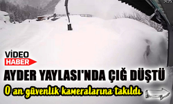 Ayder Yaylası'nda Çığ Düşme Anı Güvenlik Kamerasında