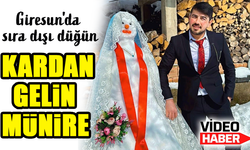 Giresun'da Sıra Dışı Düğün Töreni: Kardan Gelin "Münire"ye Takı Takıldı