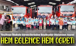 Miniklerden Büyük Ziyaret! Yeşiltepe İlkokulu Öğrencileri İtfaiyede Hem Eğlendi Hem Öğrendi