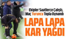 Trabzon’da Karla Mücadele! Ekipler Saatlerce Çalıştı, Maç Turuncu Topla Oynandı