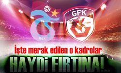 İşte Trabzonspor ve Gaziantep FK’nın takım kadroları