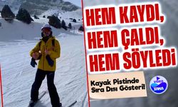 Kayakta Böyle Performans Görülmedi! Hem Enstrüman Çaldı Hem Türkü Söyledi