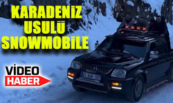 Karadeniz'in Yenisinden Kar Üzerinde Heyecan: "Snowmobile Pikap Modası"