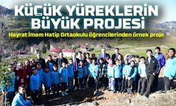 Hayrat İmam Hatip Ortaokulu Öğrencilerinden Örnek Proje; Küçük Yüreklerin Büyük Projesi