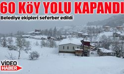 Rize’de Kar Esareti! 60 Köy Yolu Kapandı, Okullar Tatil Edildi