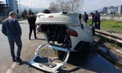 Samsun'da Takla Atan Otomobilde 1 Kişi Yaralandı