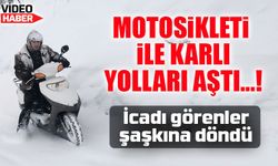 Rizeli Gencin Kar Motosikleti Görenleri Şaşırttı! Kendi İcadıyla Yolda Kaldırtmıyor