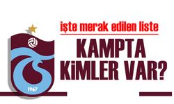 Trabzonspor'un kamp kadrosu belli oldu