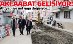 Akçaabat'ta Tarihi Orta Mahallesi alt yapı ve üst yapıda değişip, gelişiyor