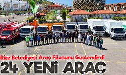 Rize Belediyesi Araç Filosunu Güçlendirdi: 24 Yeni Araç Hizmete Girdi