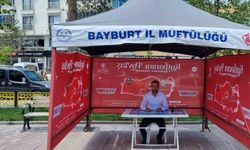 Bayburt’ta kurban bağış standı kuruldu