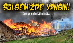 Bölgemizde Korku Dolu Anlar! Alevler 3 Evi ve Ahırı Küle Çevirdi