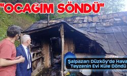 Şalpazarı Düzköy’de Hava Teyzenin Evi Küle Döndü: “Ocağım Söndü”