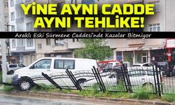 Araklı Eski Sürmene Caddesi'nde Kazalar Bitmiyor: Esnaf Önlem İstiyor