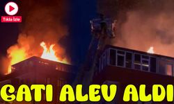 Trabzon'da Gece Yarısı Yangın Paniği: Apartman Çatısı Alev Alev Yandı