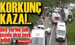Sinop’ta Üniversitelileri Taşıyan Otobüs Devrildi