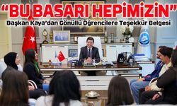 Başkan Kaya, 23 Nisan Festivaline Katkı Sağlayan Öğrencilere Teşekkür Belgesi Verdi