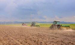 Bayburt’ta 300 dekar mera alanında ekim ve gübreleme çalışması yapıldı