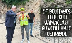 Of’ta Kaya Düşmelerine Karşı Güvenlik: Bölümlü Yolu Çelik Ağlarla Koruma Altında
